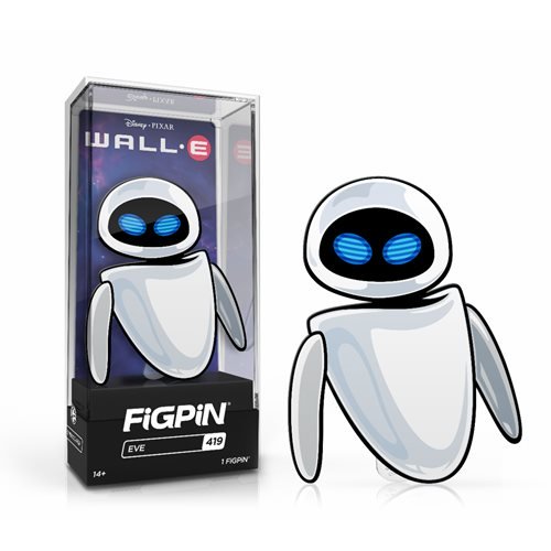 Disney Pixar Wall-E FiGPiN Enamel Pin - Eve Collectible [419] | Limited Edition Character Badge for Backpacks, Jackets & Pin Collections | Perfect Gift for Fans & Movie Lovers