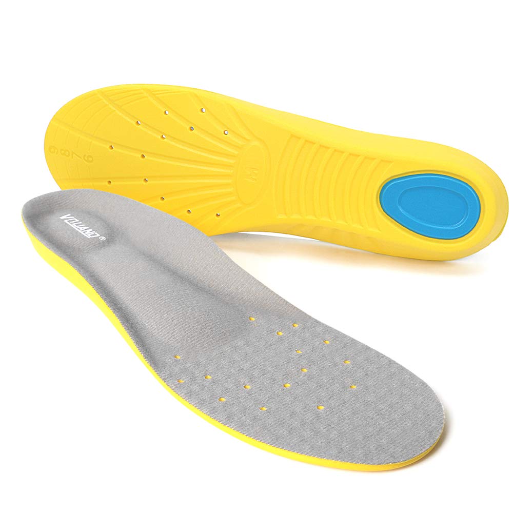 Vquand Memory Foam Plantar Fasciitis Insoles for Women & Men - Arch Support Orthotic Shoe Inserts for Foot Pain, Metatarsalgia & Flat Feet - Shock Absorption Running & Work Boot Insoles - Perfect for Sports, Hiking & Daily Comfort