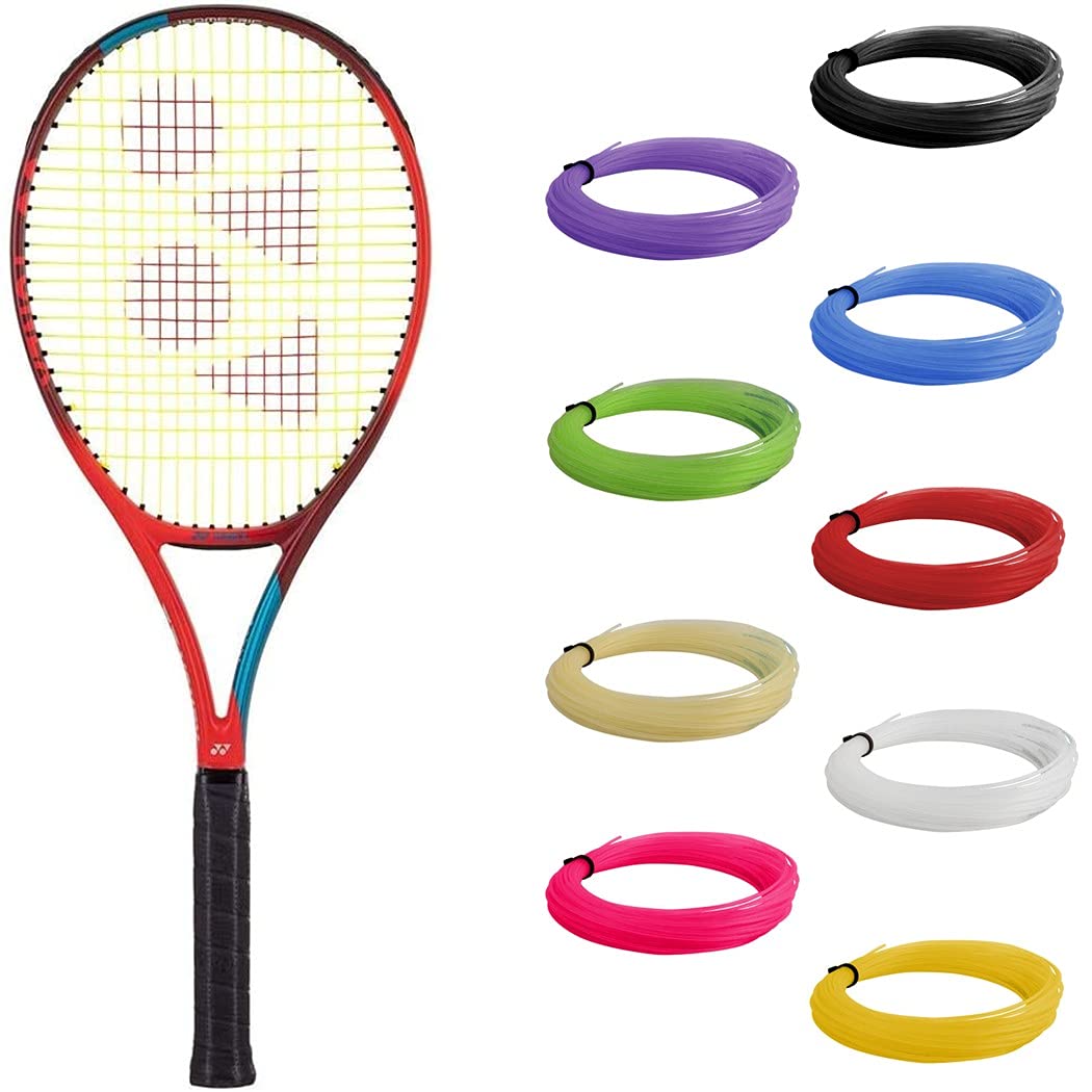 Yonex VCORE 100+ 6th Generation Tennis Racket - Tango Red, Pre-Strung with Synthetic Gut (16x19 String Pattern, Multiple Color Options) | Perfect for Intermediate Players & Competitive Matches