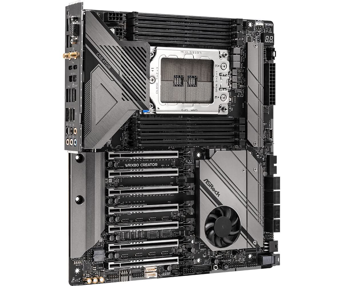ASRock WRX80 CREATOR R2.0 Motherboard - AMD WRX80 Socket sWRX8 Extended ATX for Workstations, Content Creation & High-Performance Computing