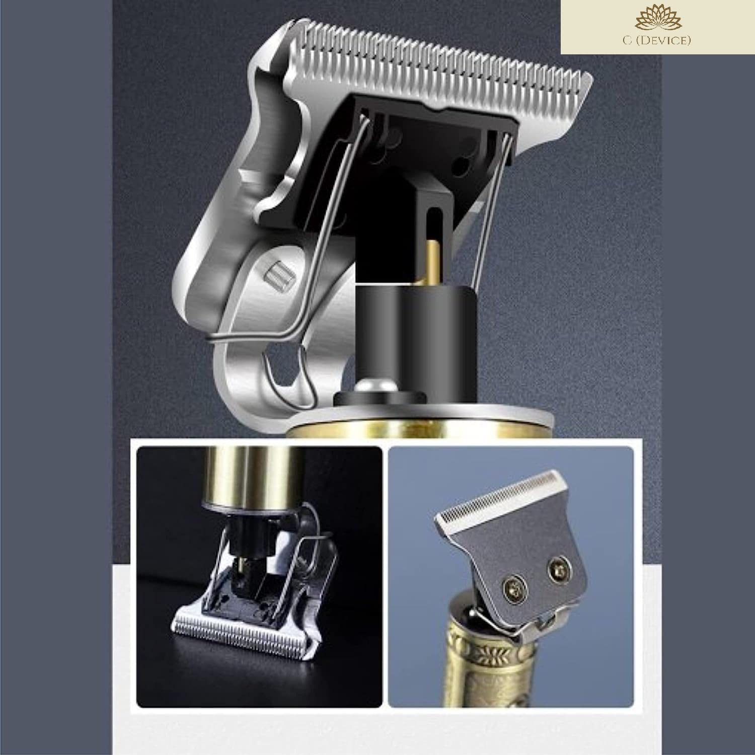 Professional Men's Hair & Beard Trimmer - Adjustable Blade Clipper, Body Groomer & Shaver with Metal Body for Precise Close Cuts | Perfect for Home Grooming, Travel & Professional Barbershop Use