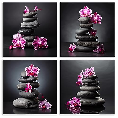 Pink Orchid & Stone