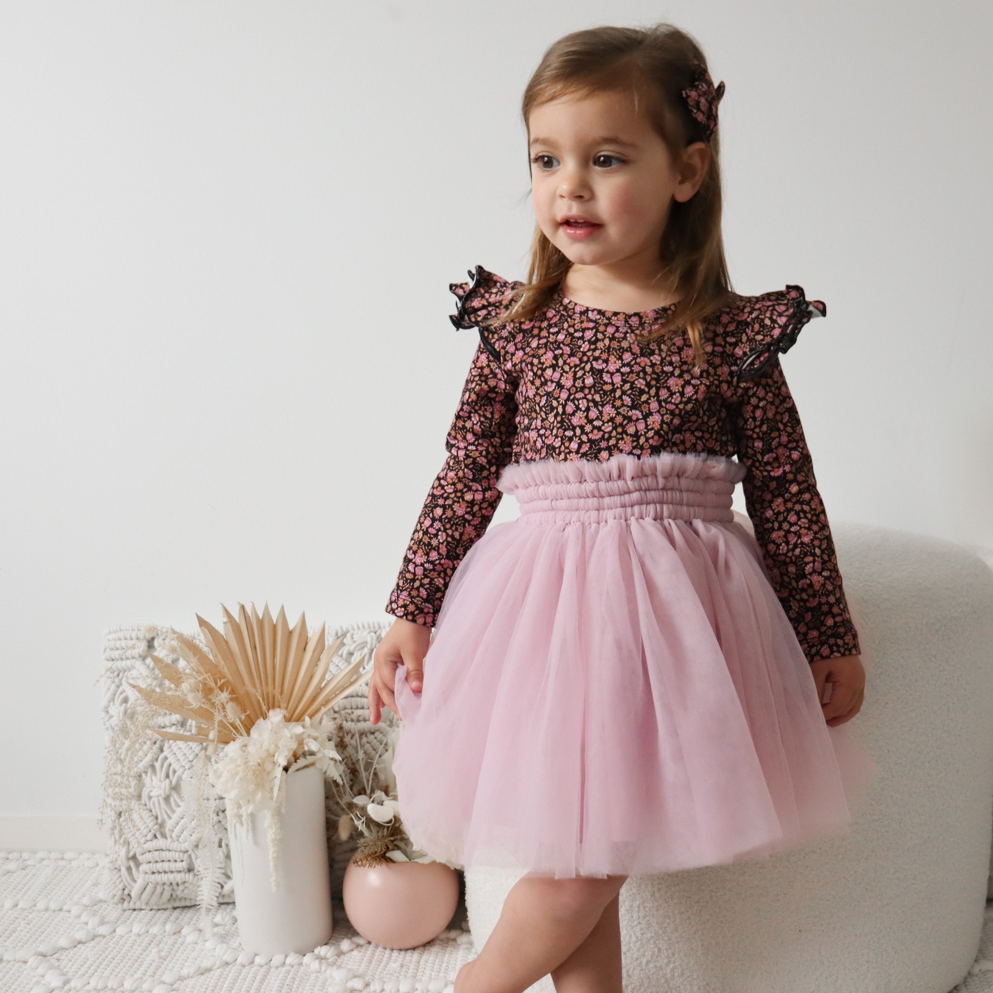 Lavender Tulle Tutu Skirt for Girls - Soft Ballet Dance Skirt with Elastic Waistband - Perfect for Ballet Recitals, Birthday Parties & Photo Shoots