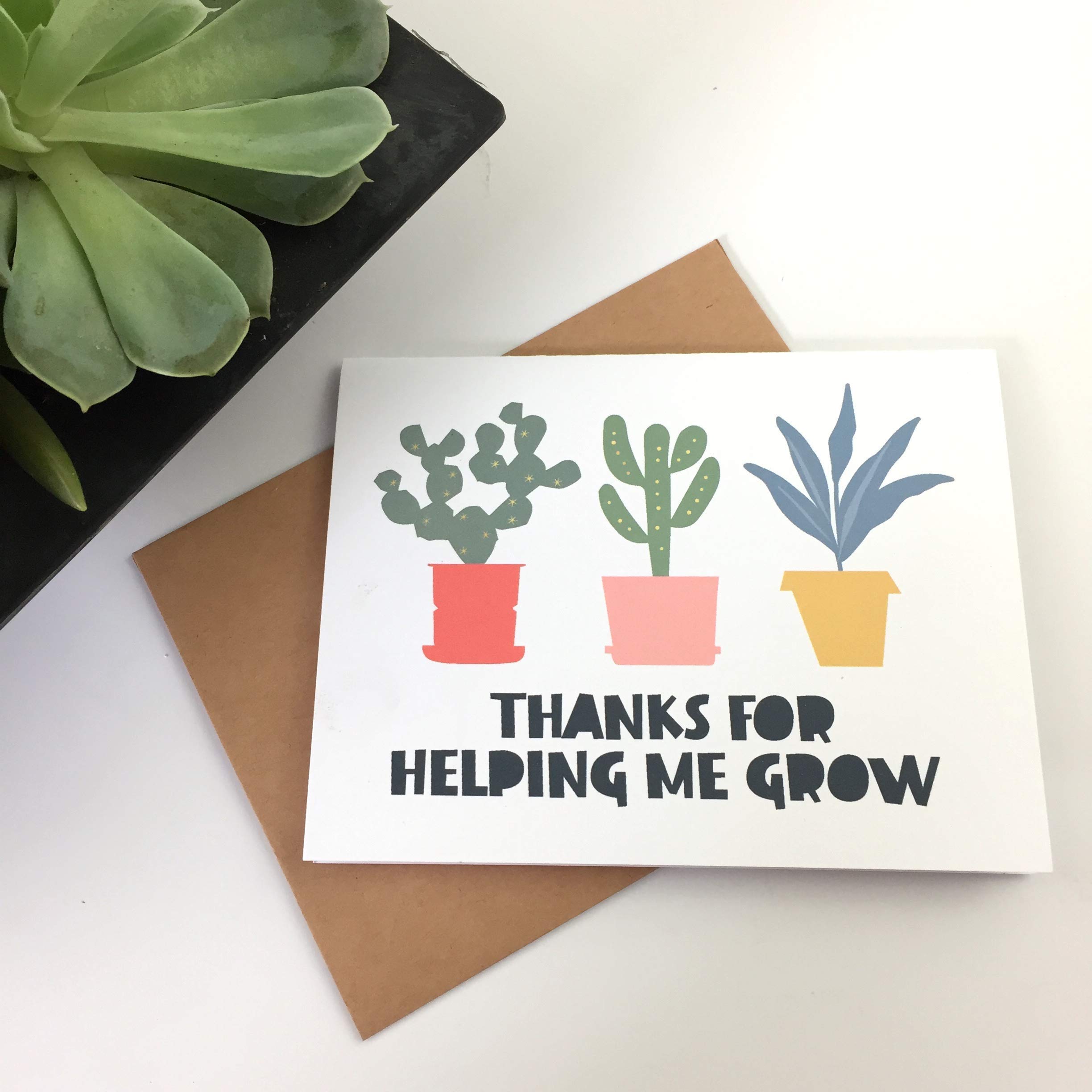 Thank You Cards for Teachers - Set of 4 Appreciation Greeting Cards with Envelopes - Perfect for Teacher Gifts, End of Year, Graduation & Special Occasions