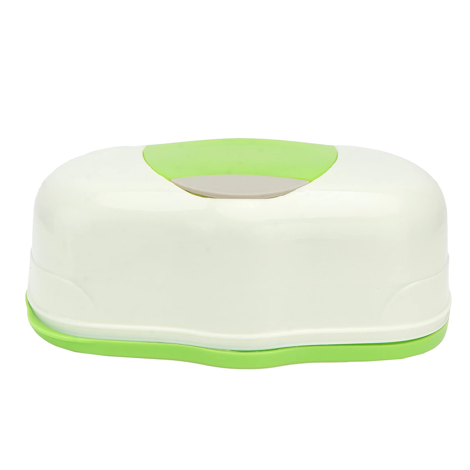 DOITOOL Plastic Portable Wet Wipes Dispenser with Cover - Button Pop-Up Design for Baby Wipes & Napkins Storage (Holds 50-80 Wipes) - Perfect for Nursery, Diaper Bag, Living Room & Travel Accessories (Green)