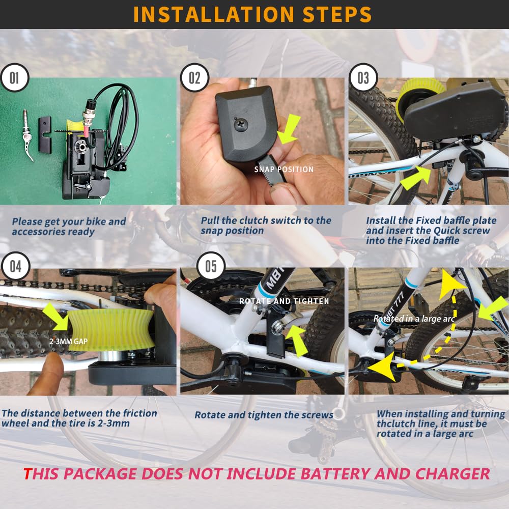 250W DIY Electric Bike Conversion Kit - 48V/36V Brushless Motor & Controller for E-Bike Booster | Mountain Bike Modification Parts | Perfect for Commuting, Off-Road Adventures & Eco-Friendly Transportation