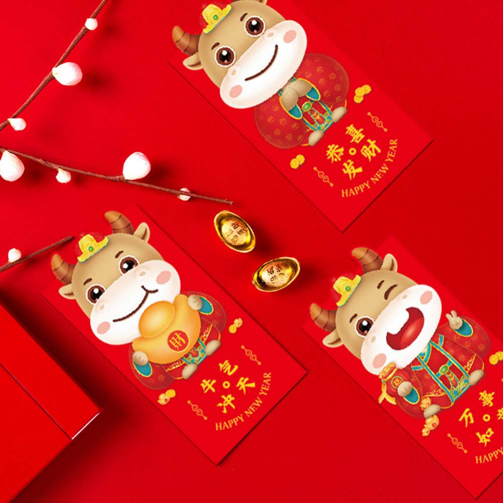 ABOOFAN Chinese New Year Red Envelopes - 12pcs Lucky Money Pockets for Lunar New Year, Spring Festival & Celebrations | Perfect for Gifting, Weddings, Birthdays & Good Fortune Wishes