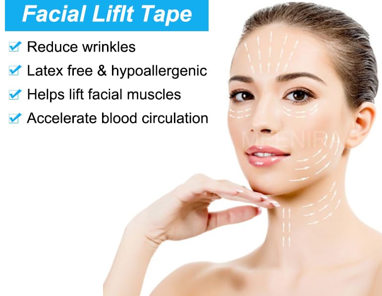 Shyam Enterprise Meenira Anti-Wrinkle Face Lifting Tape - Tightening Bands for Women's Face, Eyes & Neck - 1PC - Instant Wrinkle Reduction & Skin Firming - Perfect for Daily Skincare & Special Occasions