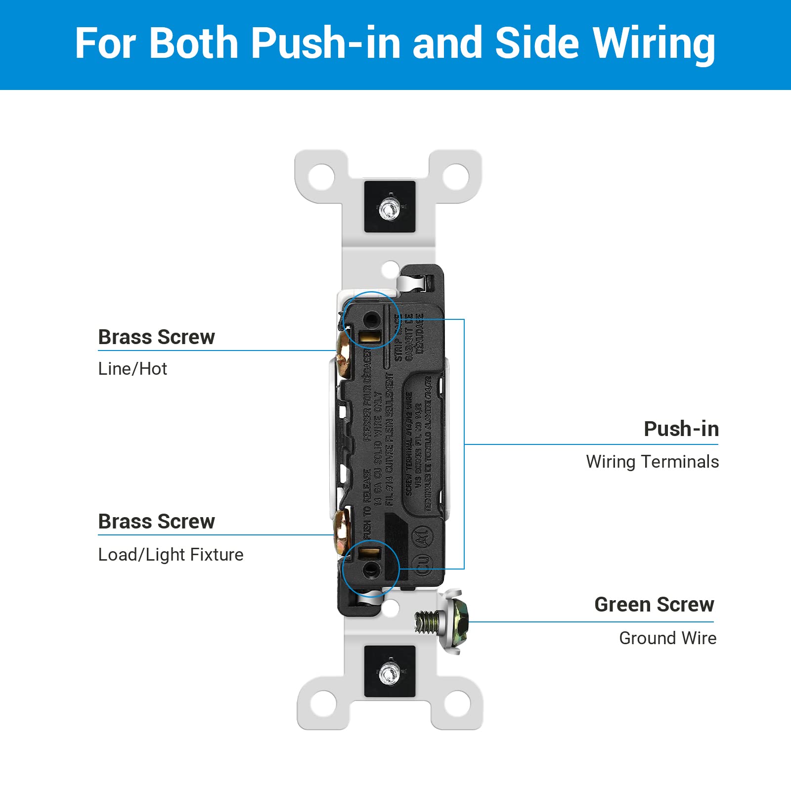 DEWENWILS 10-Pack White Single Pole Toggle Light Switch, 15A 120-277V, On/Off Wall Switch Replacement - UL Listed, Residential Grade with Grounding for Home, Kitchen, Office - Perfect for Lighting Control in Bedrooms, Hallways & Commercial Spaces