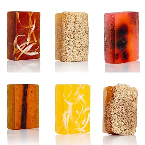 Sabun Co. Natural Facial Soap Bar Gift Set - Handmade Cruelty-Free Soap Bars with Cocoa Butter, Rose Oil, Cinnamon, Goat Milk, Donkey Milk & Honey, Coconut Oil for Face & Body Care - Perfect for Skincare Routine, Spa Day, and Eco-Friendly Gifting