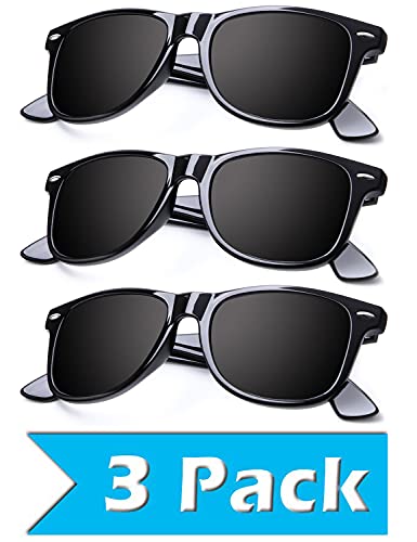 B01-(3 Pack) Black Frame Black Lens