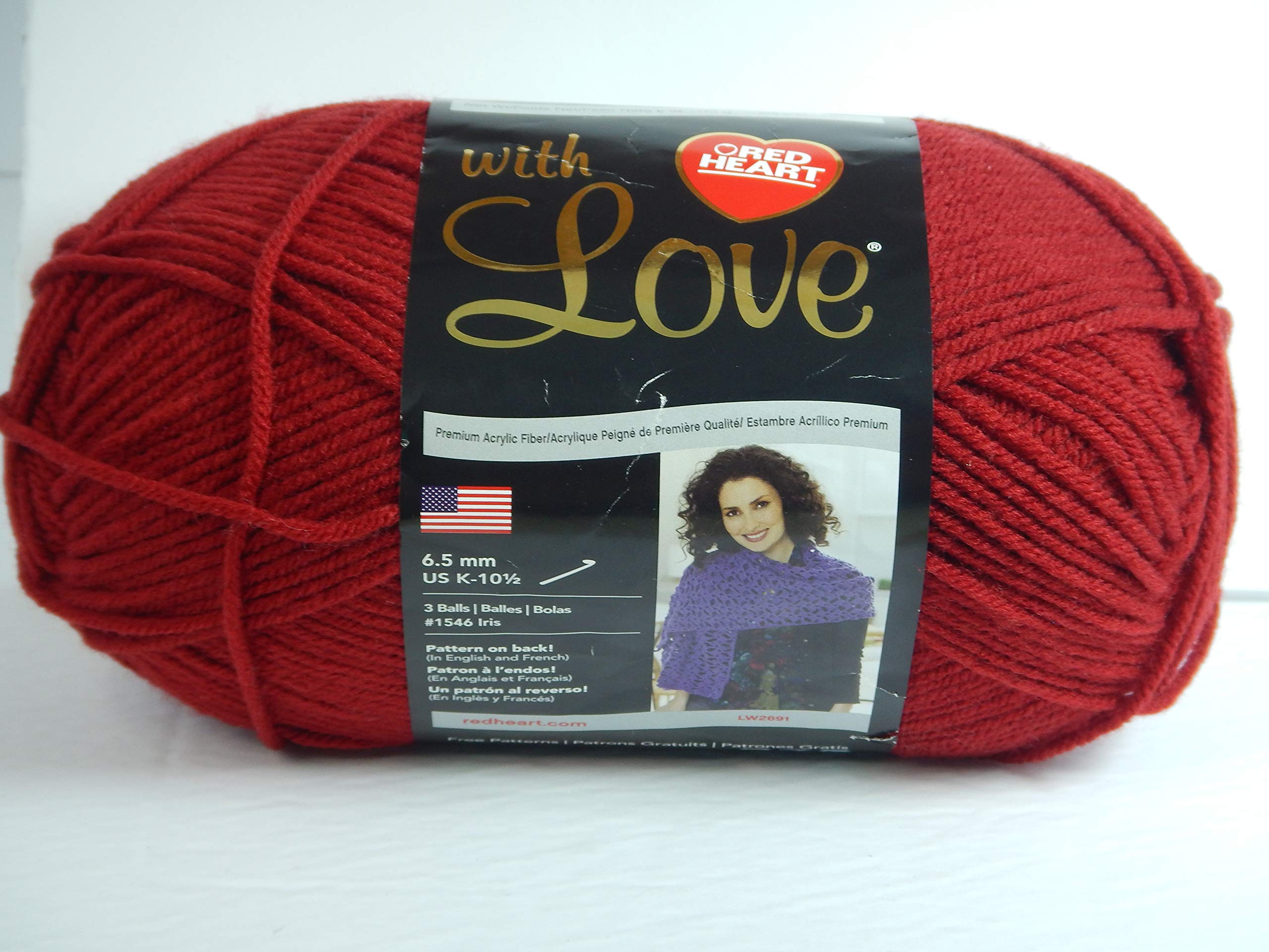 Red Heart with Love Yarn - Premium Solid Color Knitting & Crochet Yarn for Sweaters, Scarves, and DIY Crafts | Perfect for Beginners & Advanced Crafters