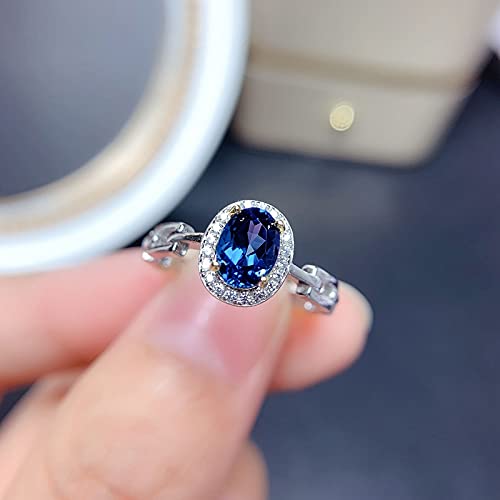 Stunning Sapphire & Diamond Halo Engagement Ring for Women - Oval September Birthstone Ring, Elegant Gift for Birthday, Christmas & Anniversaries | Perfect for Proposals, Weddings & Special Occasions
