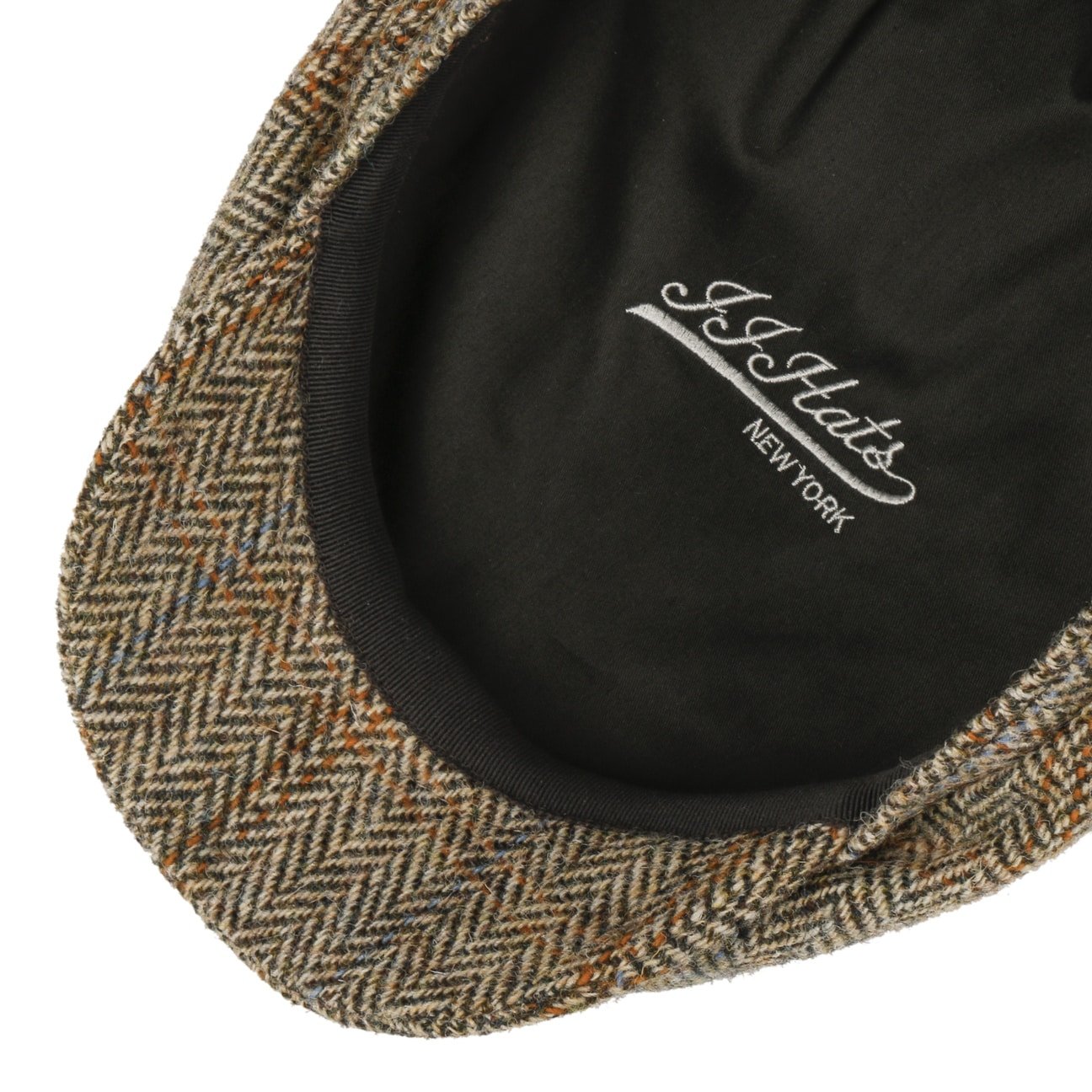 JJ Hats Men's Classic Driver Cap in Premium Harris Tweed - Stylish Vintage Flat Cap for Outdoor, Golf, and Casual Wear