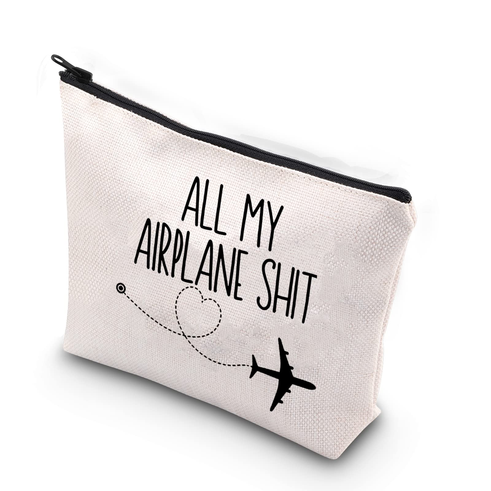 XYANFA Airplane Travel Accessory Pouch - Waterproof Makeup Bag for Flight Attendants, Travelers & Cosmetics - Perfect for Toiletries, Chargers & Small Essentials (Ideal for Airplane, Carry-On & Travel Organization)