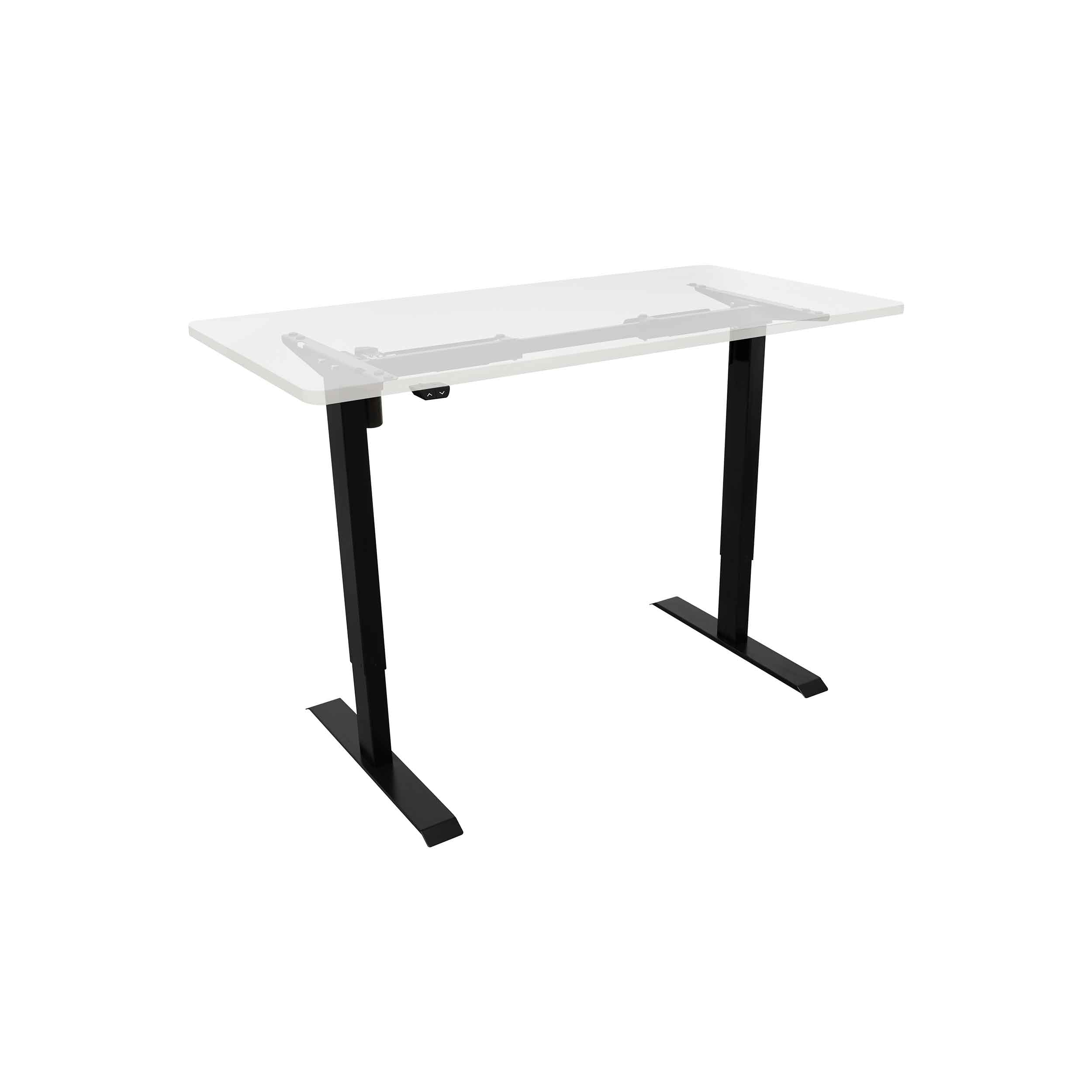 Single Motor Adjustable Standing Desk Frame - Heavy Duty 70kg Capacity, Ergonomic Height Adjustable Base (Black, DH17) for Home Office & Workspace Setup