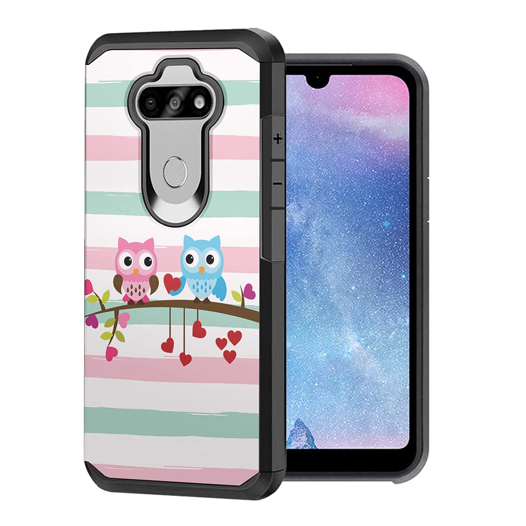 Slim Heavy Duty LG K31 Phone Case - Cute Owl Design for Women & Men | Tracfone/Straight Talk Protection