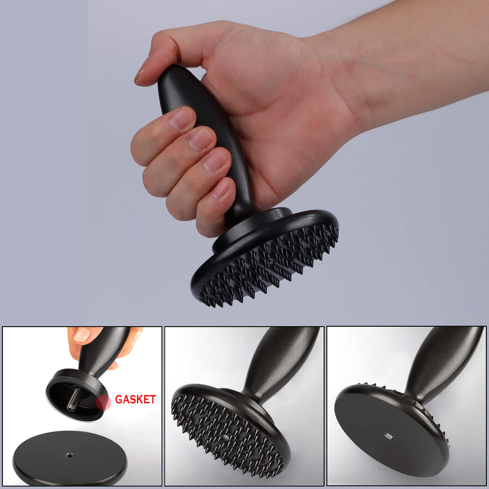 KAYCROWN Dual-Sided Burger Press & Meat Tenderizer - Stainless Steel Hamburger Patty Maker for Beef, Steak & Poultry - Perfect for BBQ, Grilling & Home Cooking