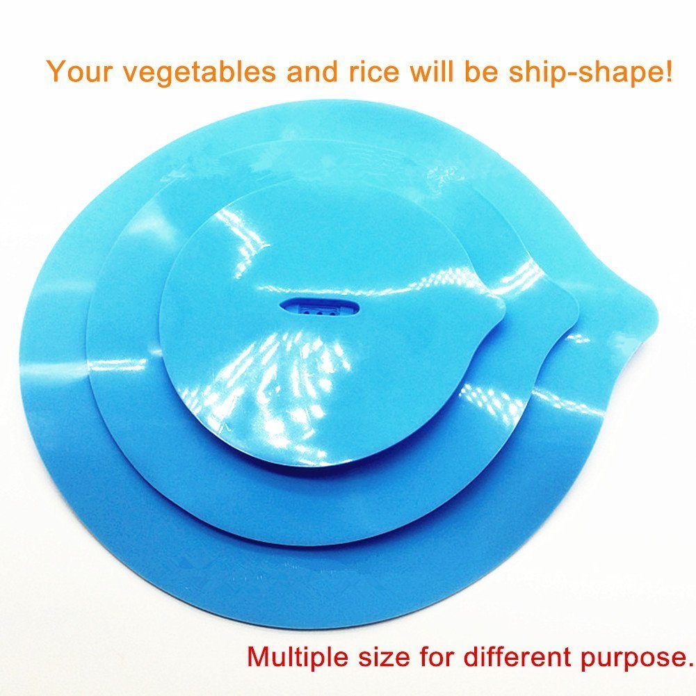 3-Pack Silicone Steamer Lids - Cute Steam Ship Design, Food Covers for Pots & Bowls to Keep Meals Fresh | Perfect for Kitchen, Meal Prep & Food Storage
