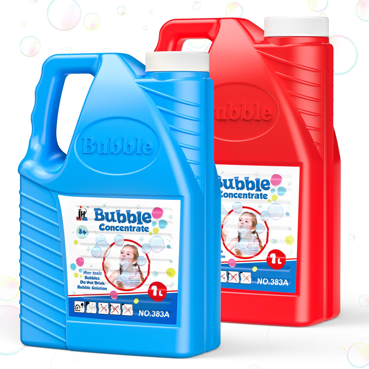EagleStone Bubble Solution Refill 2x64oz - Concentrated for Bubble Machines & Wands - Outdoor Party & Kids Play
