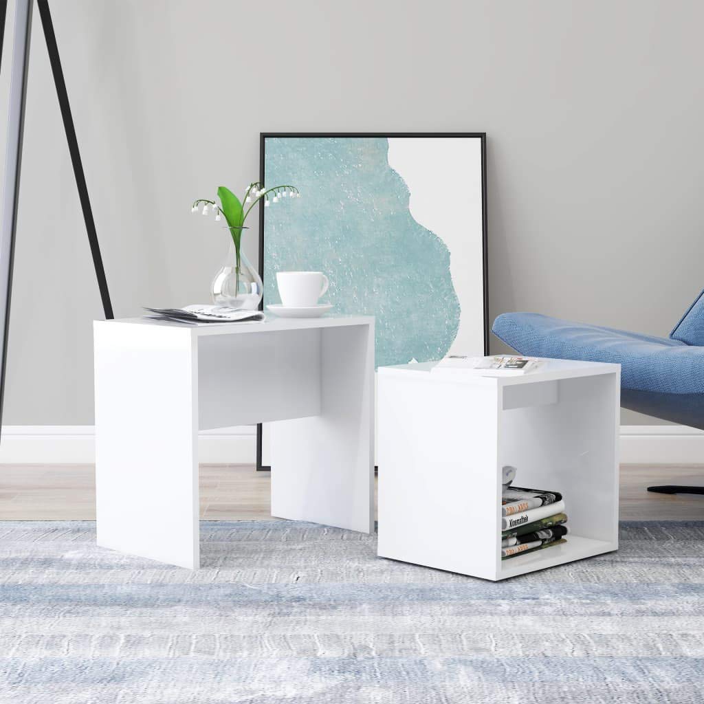 vidaXL Coffee Table Set - Chipboard Side Table for Sofa & Couch - Indoor Use in Multiple Colors