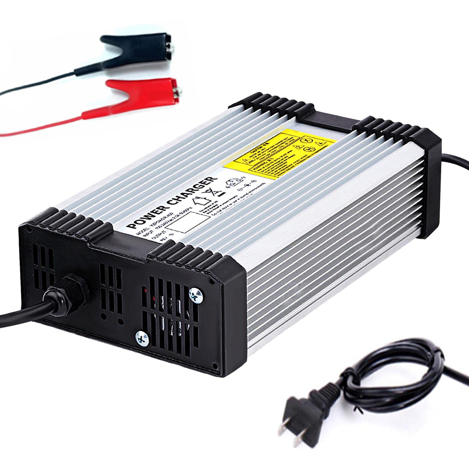 48V 5A Smart Battery Charger & Maintainer - Compatible with Scooters, Wheelchairs, Cars, Motorcycles, E-Bikes, Lawn Mowers & Marine Vehicles - Fast Charging & Battery Protection for Outdoor, Home & Workshop Use