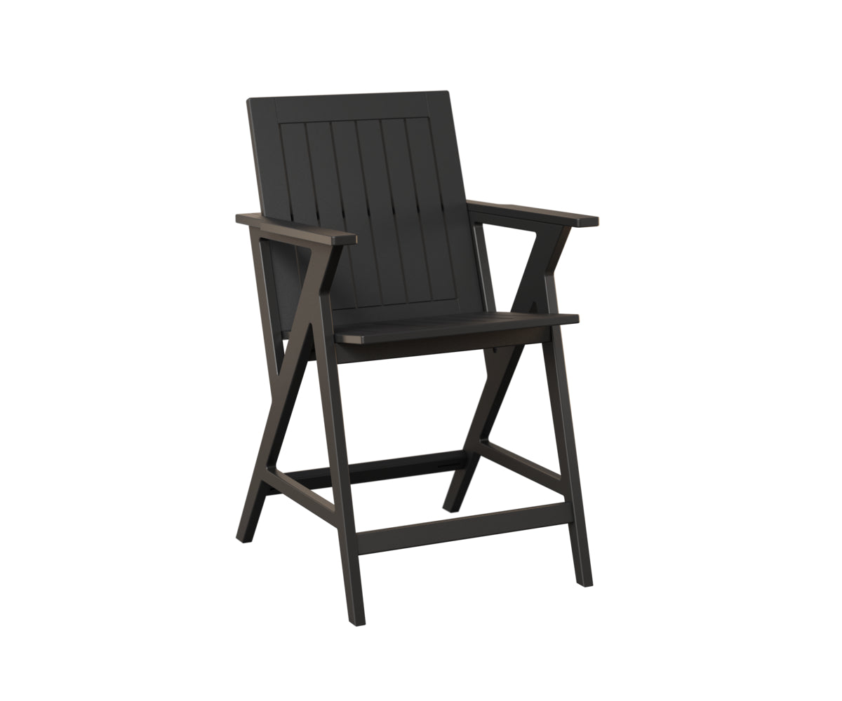 Berlin Gardens Kinsley Counter Height Bar Stool - Modern Swivel Arm Chair for Kitchen Island, Breakfast Bar & Home Pub - Comfortable & Stylish Seating for Dining & Entertaining