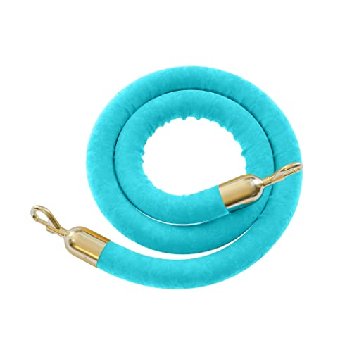 Turquoise Rope With Polished Brass Snap Ends