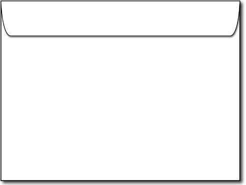 Premium White Wove Booklet Envelopes - 28lb Heavyweight, Gummed Seal (8.75