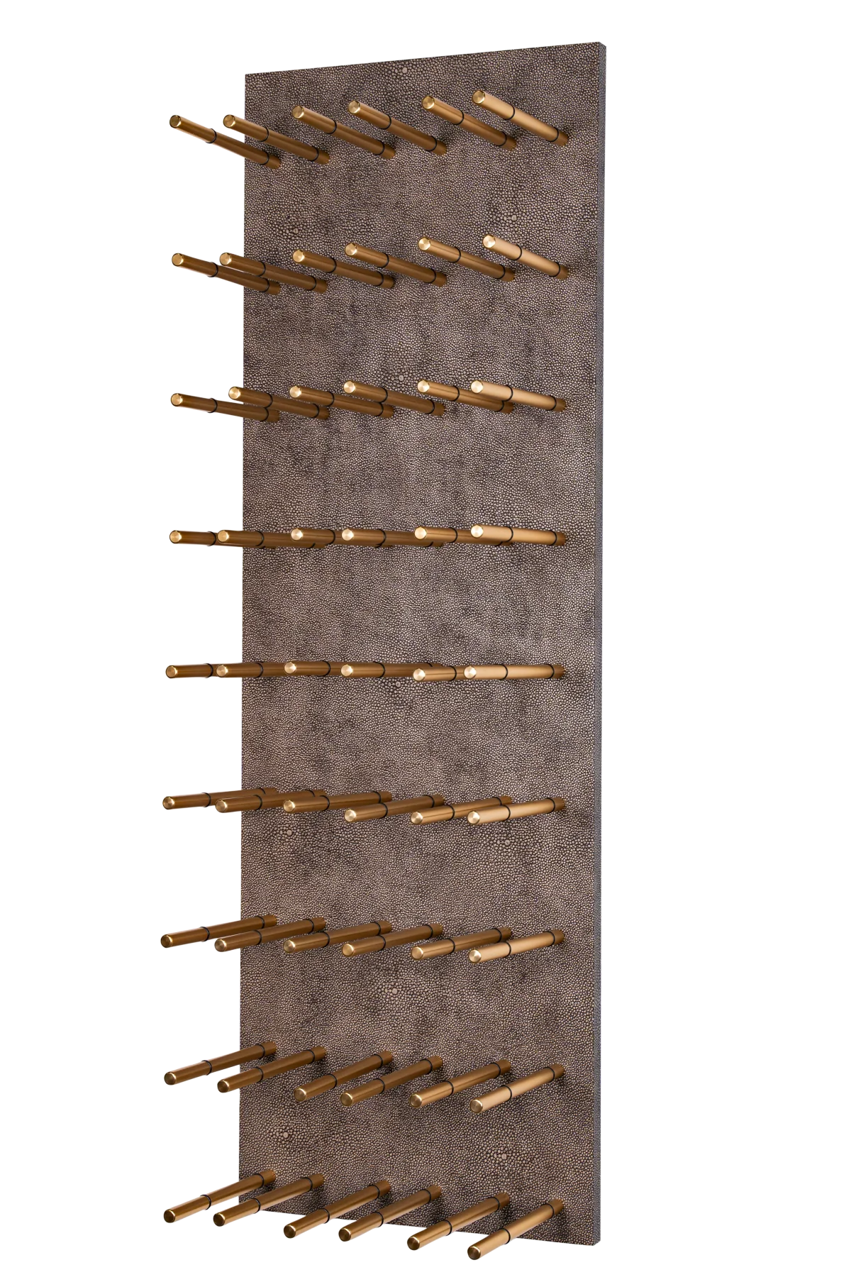 Kessick Vertical Leather Wine Rack - 14x42 Inch Wall-Mounted Wine Storage for Home Bar, Kitchen & Dining Room Decor | Holds 14 Bottles | Elegant Wine Display for Wine Lovers & Collectors