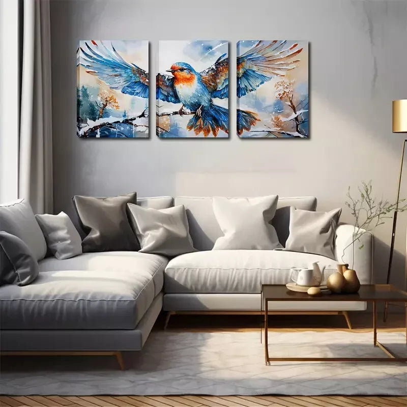 3-Piece Exquisite Bird in Flight Wall Art Set - Framed Canvas 40x60cm | High-Quality Print | 100% Australian Made | Ready to Hang | Perfect for Living Room, Bedroom & Office Decor