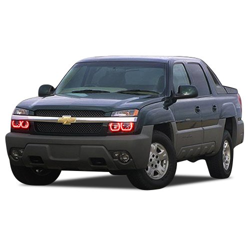 Flashtech LED RGB Multi-Color Halo Ring Headlight Kit with Bluetooth RF Remote & App Control - Compatible with 2003-2006 Chevrolet Avalanche | Custom Car Lighting for Night Driving & Car Shows
