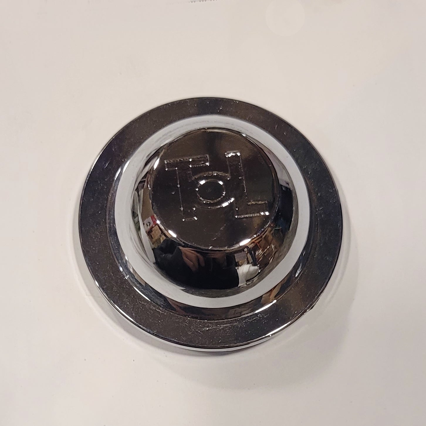 Chrome Rear Hub Cap for Cars & Trucks - Universal Fit Wheel Cover - Enhances Vehicle Appearance for Daily Driving & Car Shows