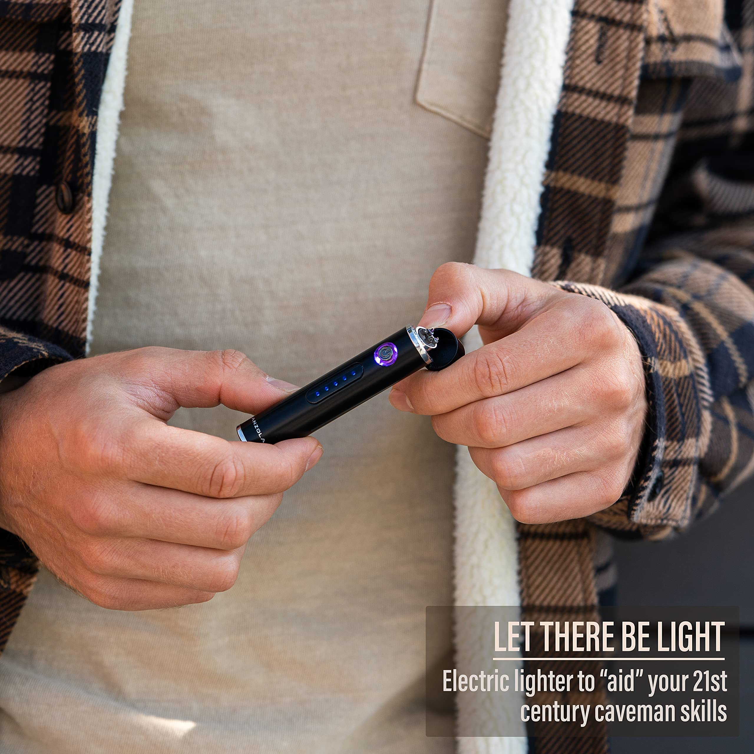 Premium Camping Gift Set for Men - Travel Bottle, Waterproof Notepad, Solar Charger with Flashlight, USB Lighter & Tactical Pen - Perfect for Father's Day, Birthday Gifts for Dad, Husband or Boyfriend - Ideal for Outdoor Adventures, Hiking, Camping Trips & Emergency Preparedness