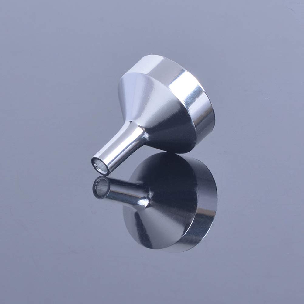 12Pcs Small Metal Funnels (21x17mm, Silver) - Perfect for Essential Oils, DIY Lip Balms, Perfume Bottles & Liquid Samples - No Spill Mini Funnel Set for Precise Pouring - Great for Home Labs, Crafting & Cosmetic Making