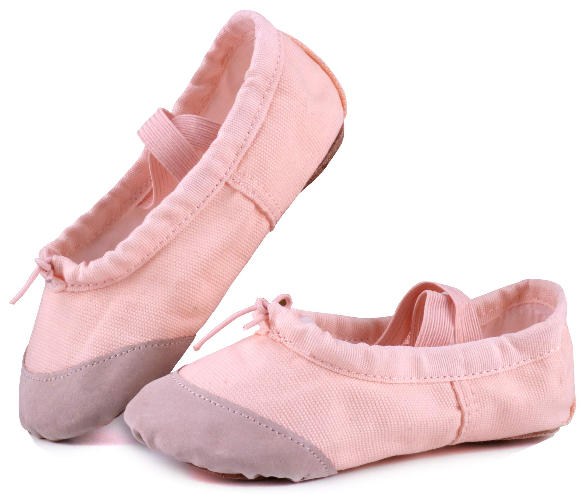 LONSOEN Ballet Slipper Shoes for Girls - Split-Sole Dance Flats for Toddler, Little Kid & Big Kid | Perfect for Ballet Class, Recitals & Dance Practice