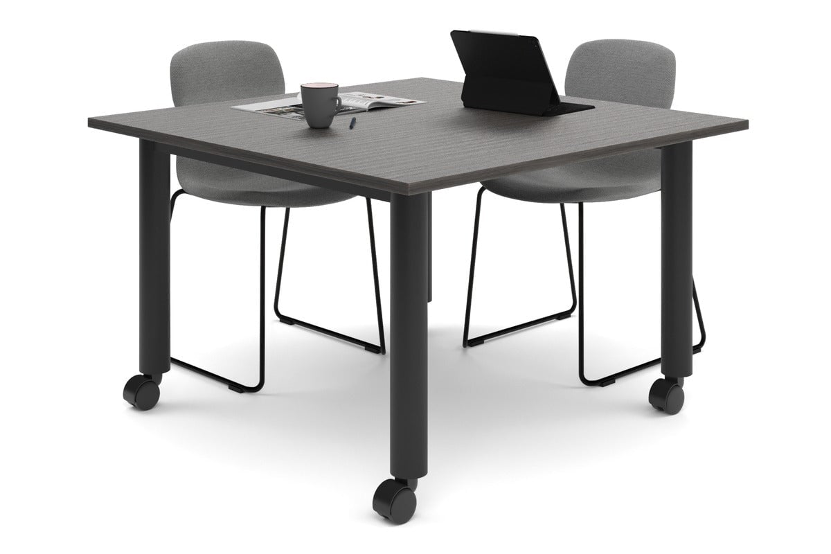 Quadro 80mm Cylinder Leg Mobile Meeting Table - 1200L x 1200W - Adjustable Height Conference Table for Office, Meeting Room & Coworking Space - Perfect for Team Collaboration & Business Meetings