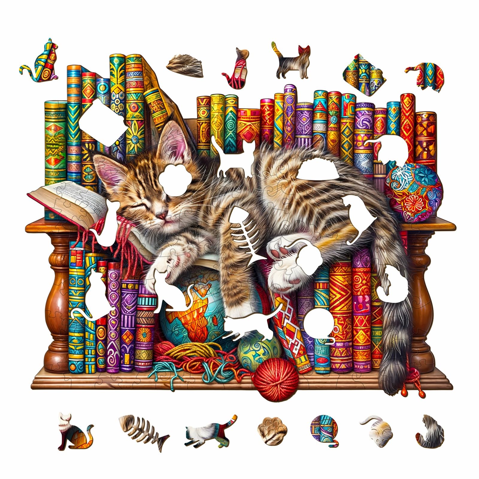 280-Piece Dreamy Dragon Wooden Jigsaw Puzzle for Adults - Unique Irregular Animal Shape Puzzle (34x29cm) with Gift Box - Perfect for Relaxation, Stress Relief & Home Decor