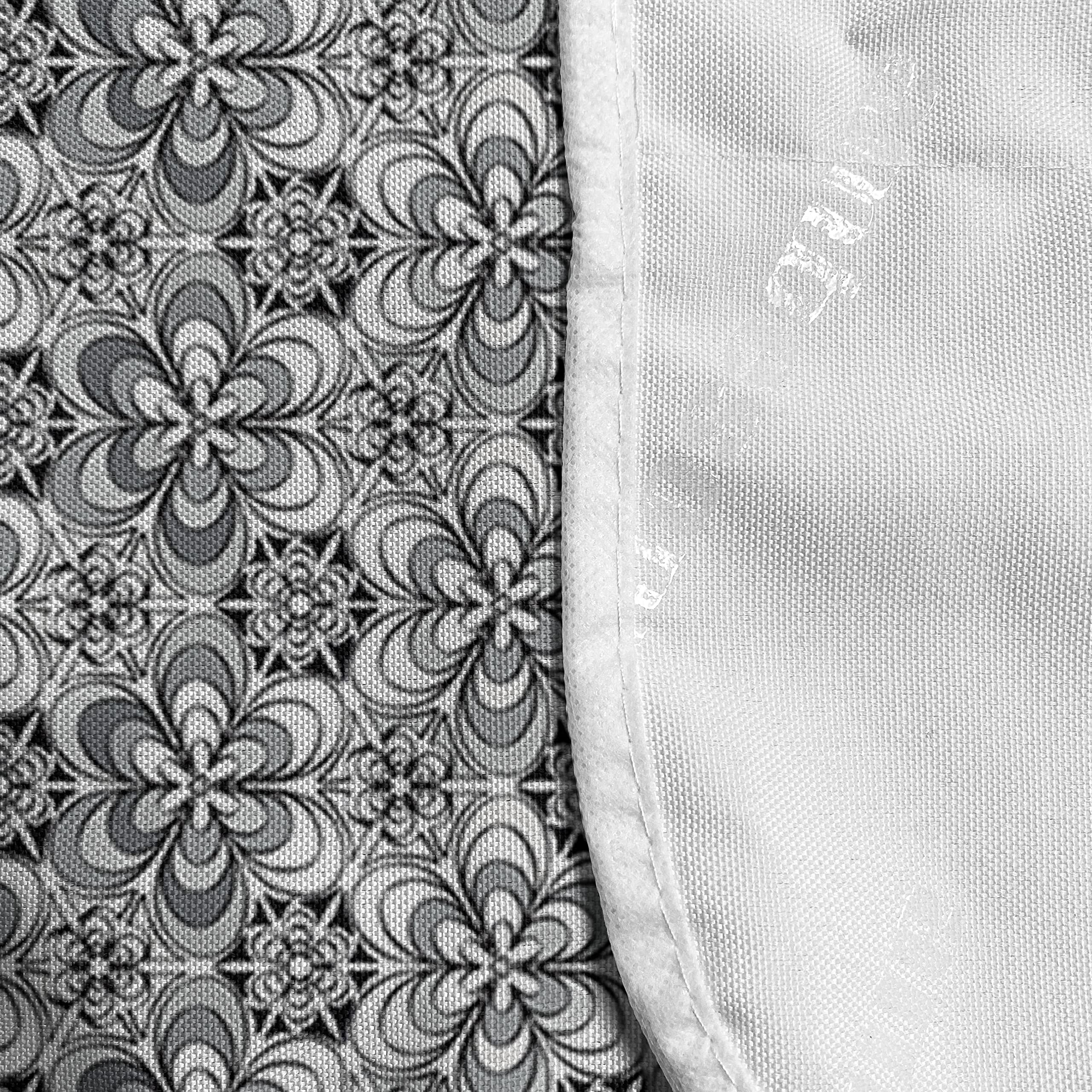 Ambesonne Microwave Oven Cover - Black & Grey Blossoming Flowers Sketch Design, Waterproof Kitchen Organizer with Pockets, 36