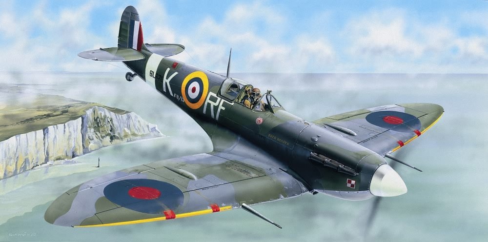 Trumpeter 1/24 Scale Supermarine Spitfire MK.Vb Plastic Model Kit - WWII British Fighter Aircraft for Collectors & Hobbyists | Perfect for Display, Gifts & Historical Dioramas