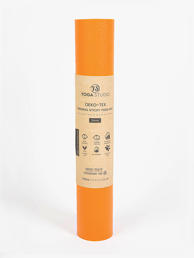 Eco-Friendly Travel Yoga Mat 3mm - Oeko-Tex Certified Non-Slip Exercise Mat for Yoga, Pilates & Home Workouts - Perfect for Travel, Studio & Outdoor Use