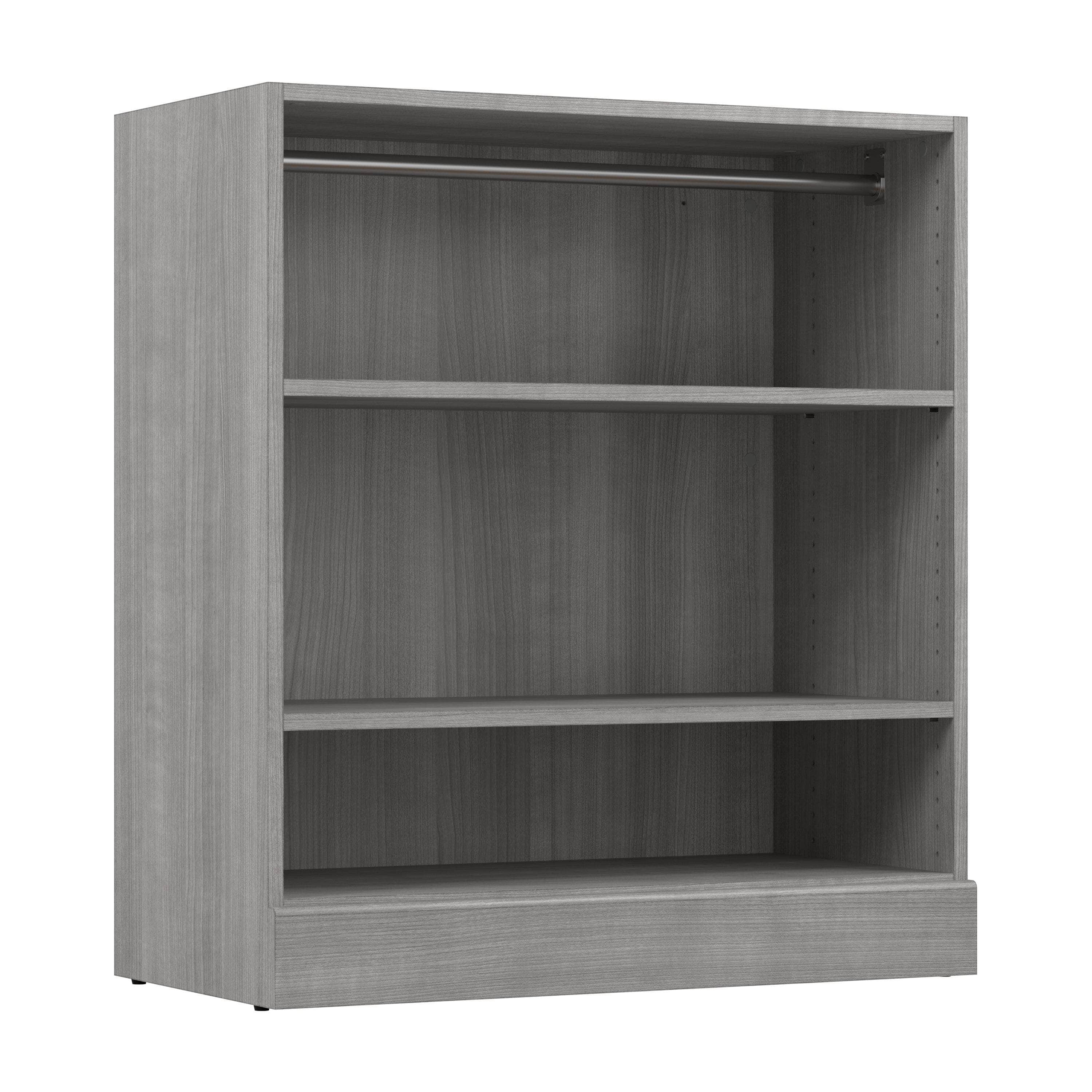 Space-Saving Low Storage Unit with Hanging Rod - 3 Color Options for Bedroom, Closet & Entryway Organization
