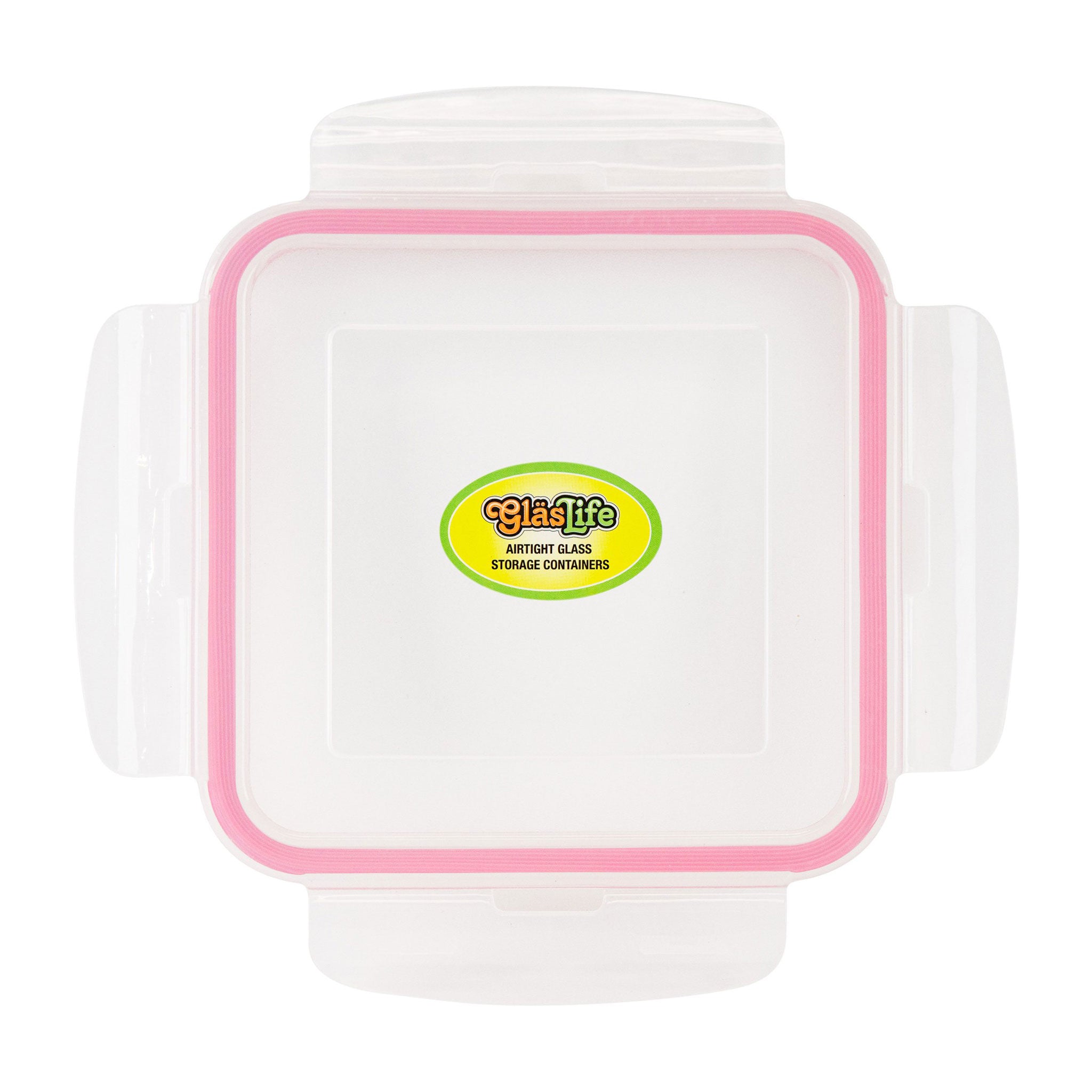 GlasLife® Square Glass Food Storage Container Lid - Airtight & Leakproof for Meal Prep, Leftovers & Pantry Organization | BPA-Free, Durable & Dishwasher Safe