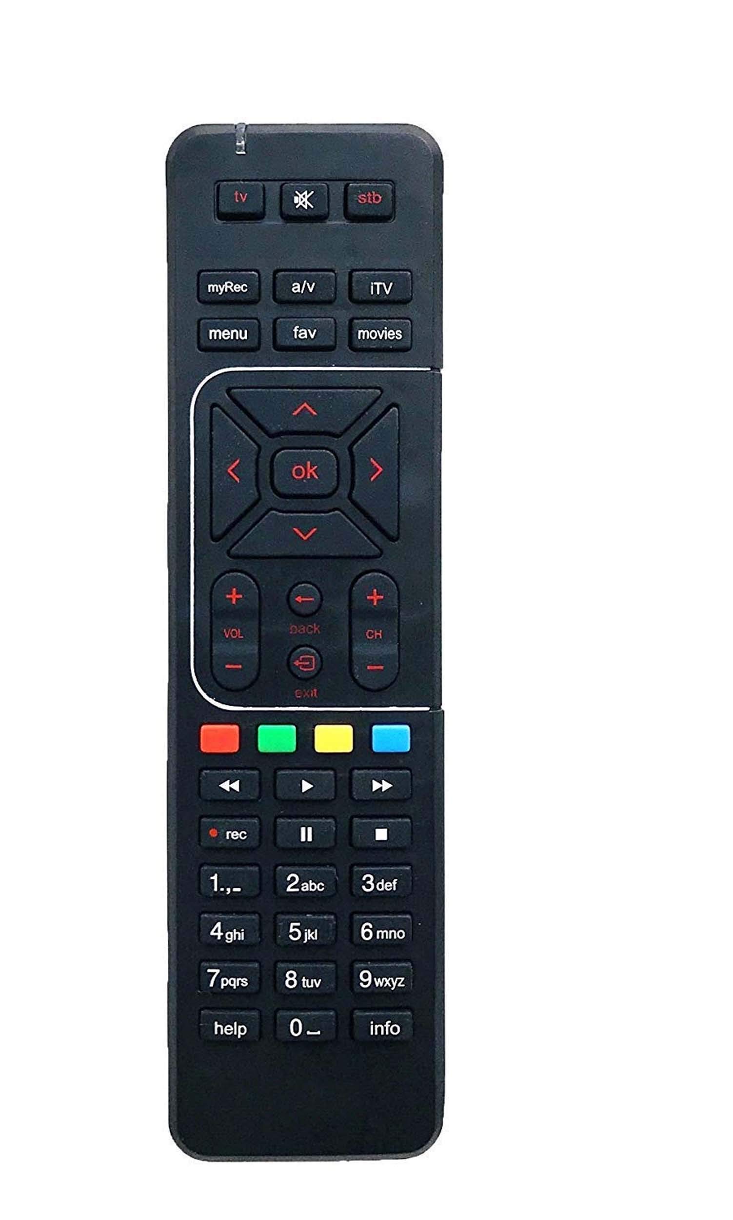 Universal Airtel Digital TV Remote Control - Compatible with HD/SD DTH Box (Black) | Perfect for Home Entertainment & Digital TV Setup