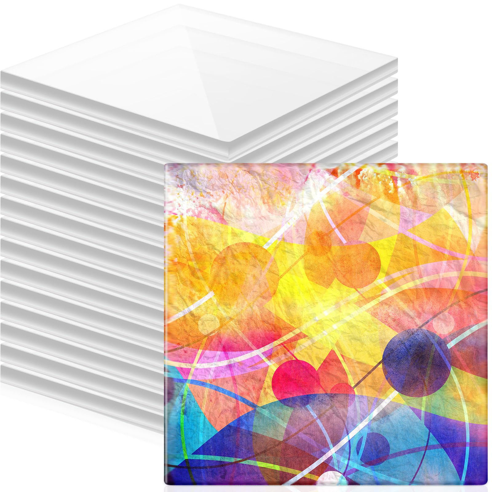 16-Piece Silicone Monoprinting Plates Set - 6x6x3/8 Inch Reusable Printmaking Tools for Press Art, DIY Card Making & Scrapbooking - Perfect for Home Decor & Creative Projects