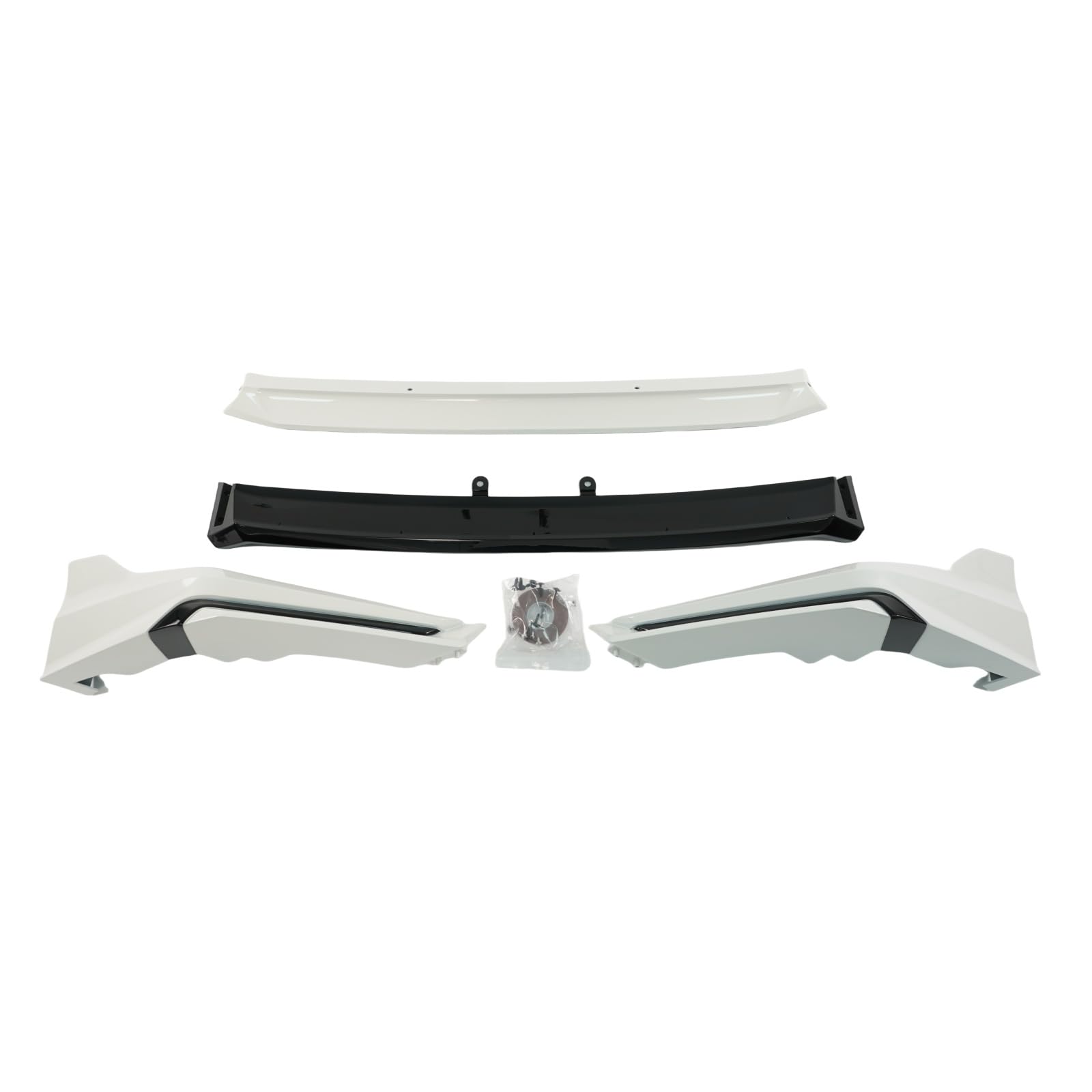Yofer V3 Style Front Bumper Lip Splitter - 4 Piece Front Lip Kit for 2022-2024 Honda Civic Sedan & Hatchback (White) | Aggressive Styling & Enhanced Aerodynamics for Street Racing & Car Shows