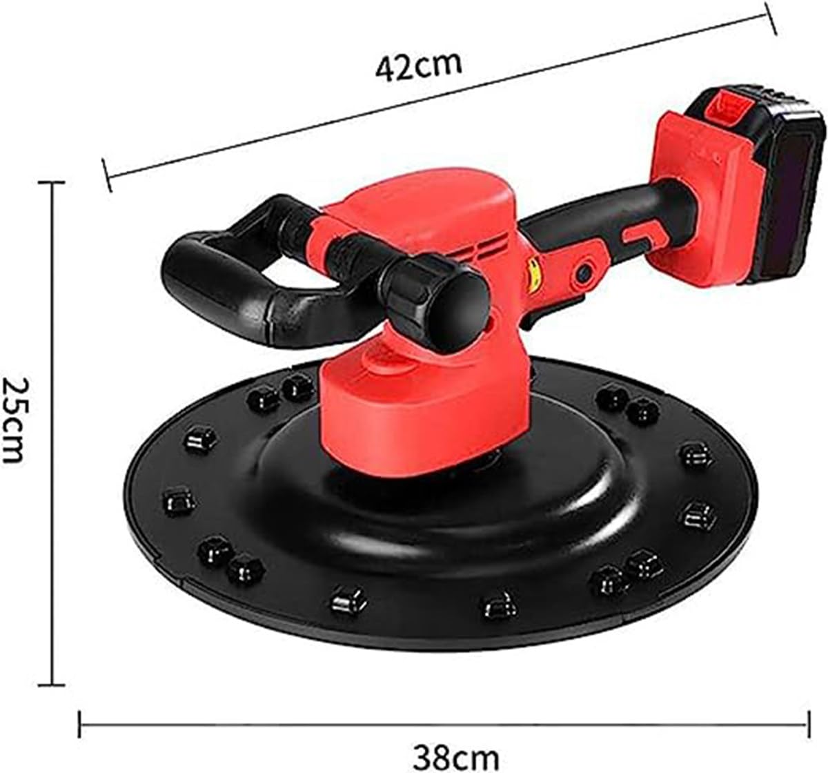 1680W Brushless Lithium Battery Concrete Cement Mortar Wall Polisher - 10 Batteries & 2 Chargers Included - Perfect for Construction, Renovation, and DIY Home Improvement Projects