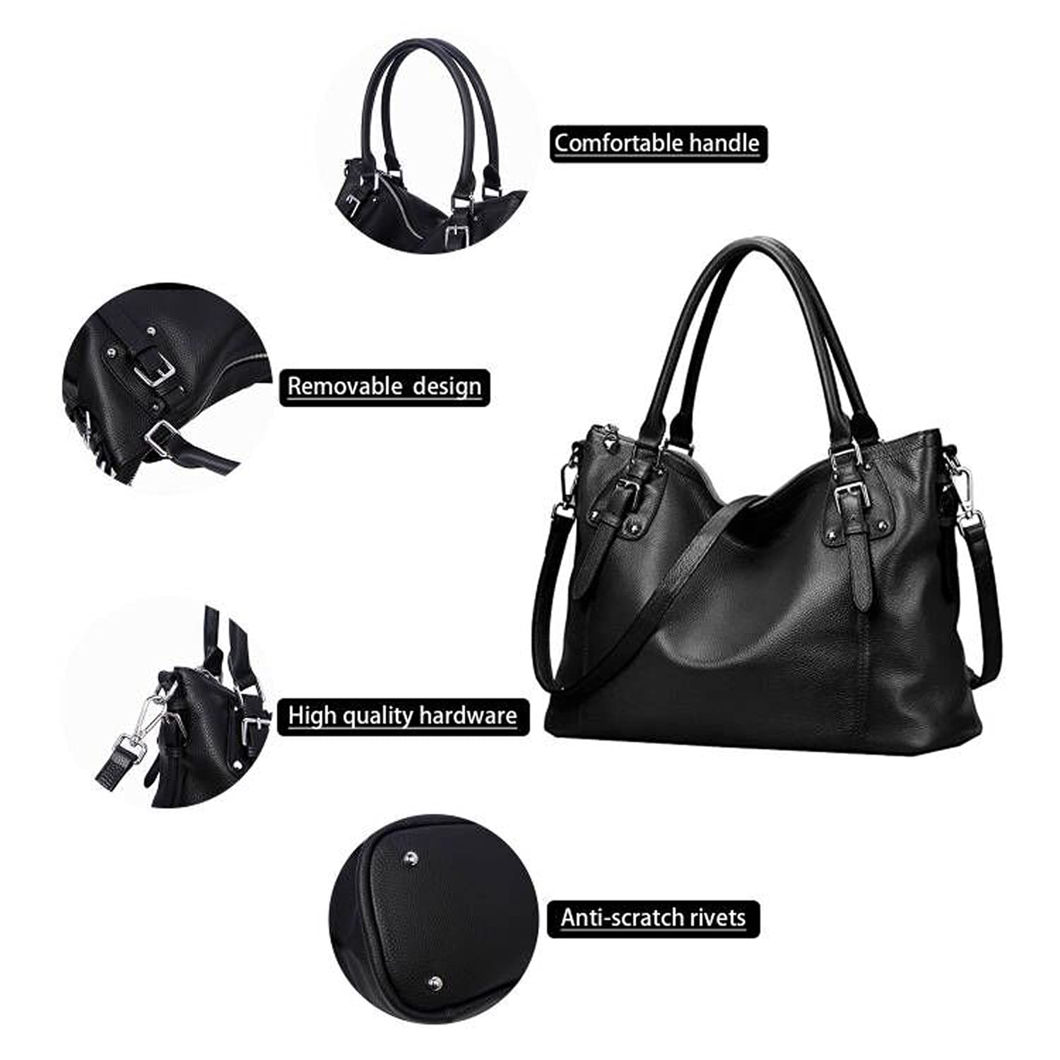 Authentic Genuine Leather Handbags for Women - Tote, Shoulder Bag, Satchel, Top Handle & Crossbody Purse | Stylish & Durable Women's Leather Purses for Work, Travel & Everyday Use