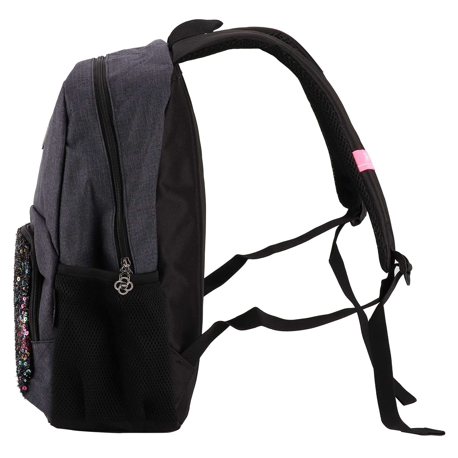 Stylish School Backpack for Students - Durable Book Bag with Shining Shoulder Straps for School, Travel & Outdoor Activities - Perfect Gift Idea (Black)