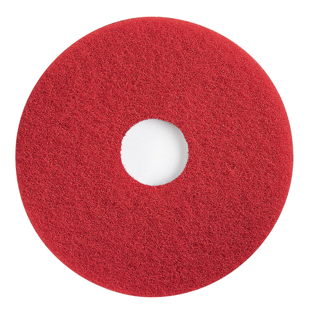 ACS Red Buffering Floor Pads - 5 Pack | High-Performance Floor Buffing & Polishing Pads for Hardwood, Tile & Concrete Floors | Ideal for Professional Cleaning & Home Maintenance